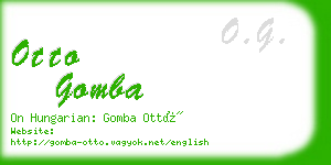 otto gomba business card